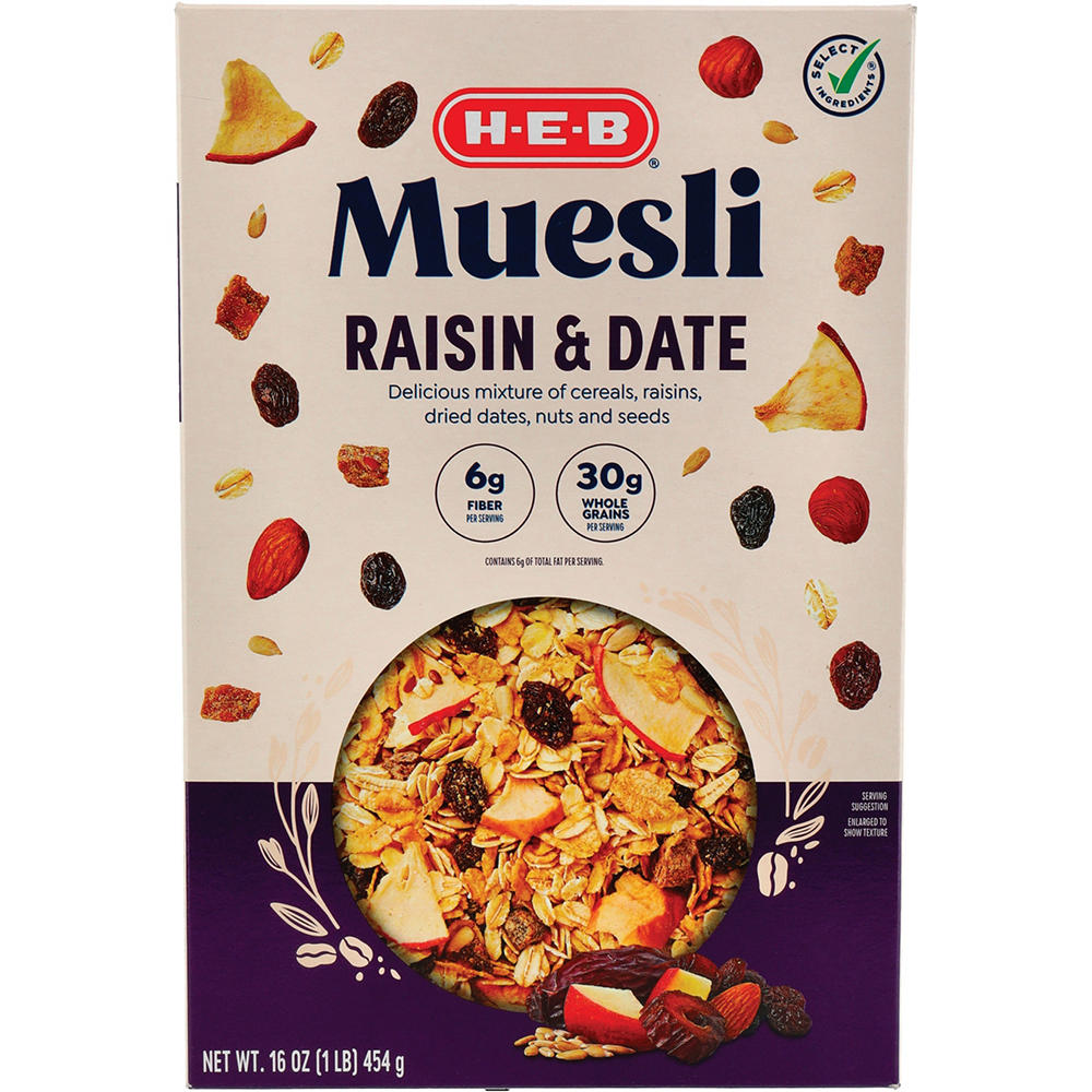 H-E-B Raisin & Date Muesli, 16 oz
