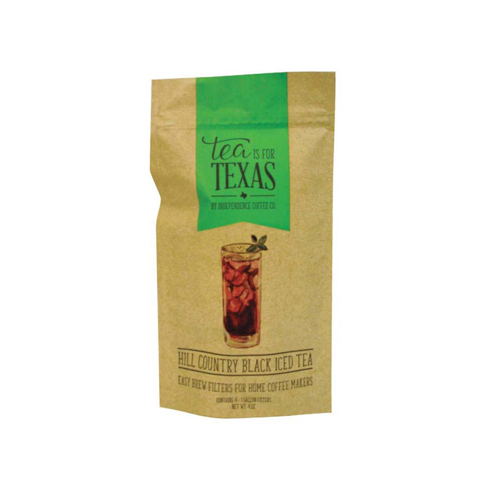 Independence Coffee Tea Is For Texas Hill Country Black Iced Tea Filter Packs, 4 oz