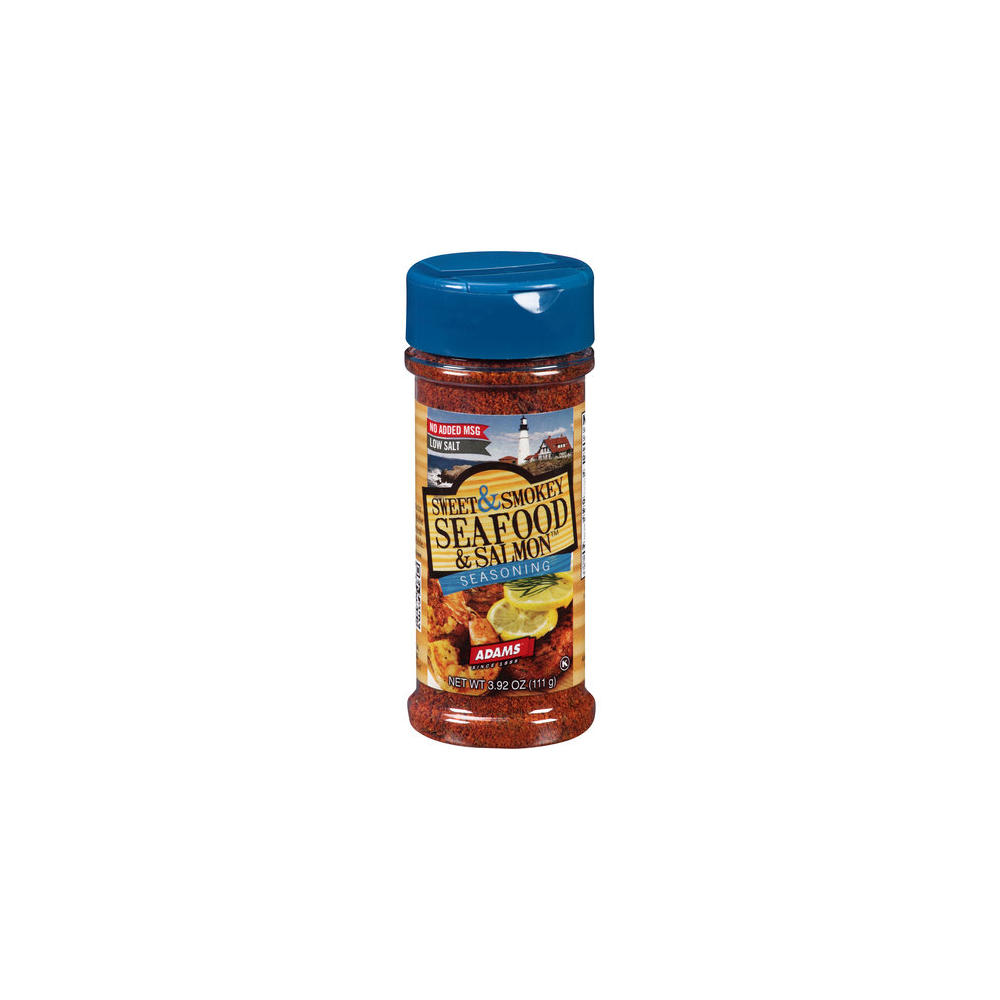 Adams Sweet & Smokey Seafood & Salmon Seasoning, 3.92 oz