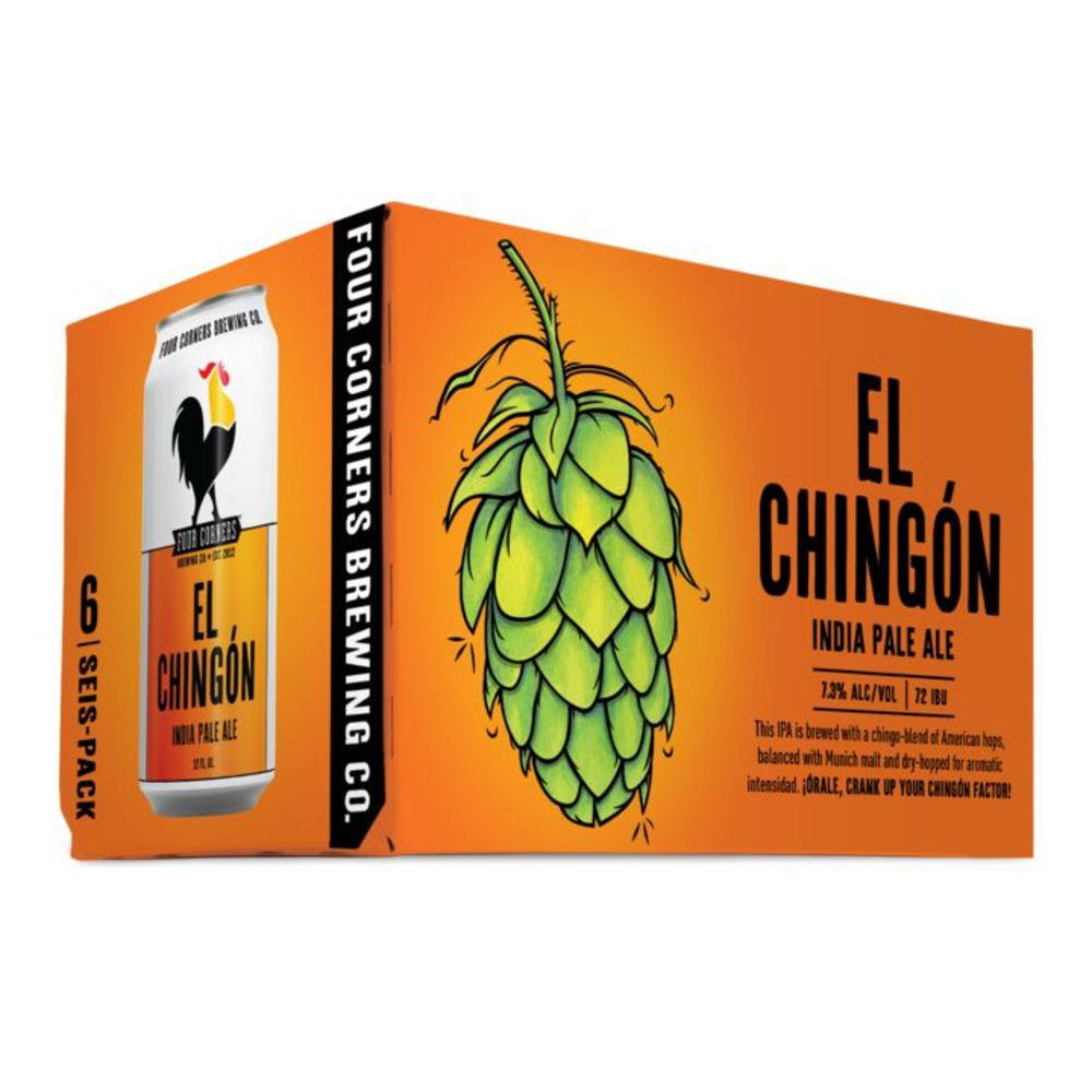 Four Corners El Chingon IPA Craft Beer 6 pk Cans, 12 oz