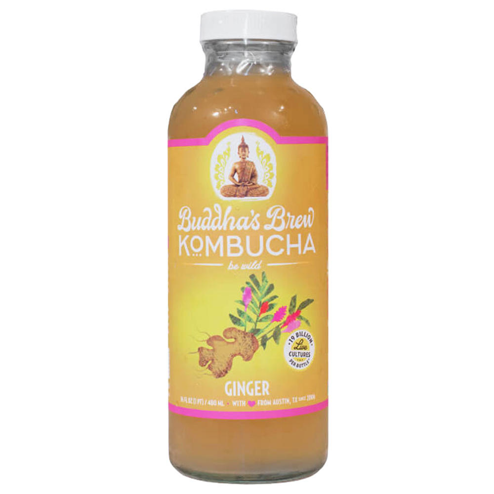 Buddha's Brew Ginger Kombucha, 16 oz