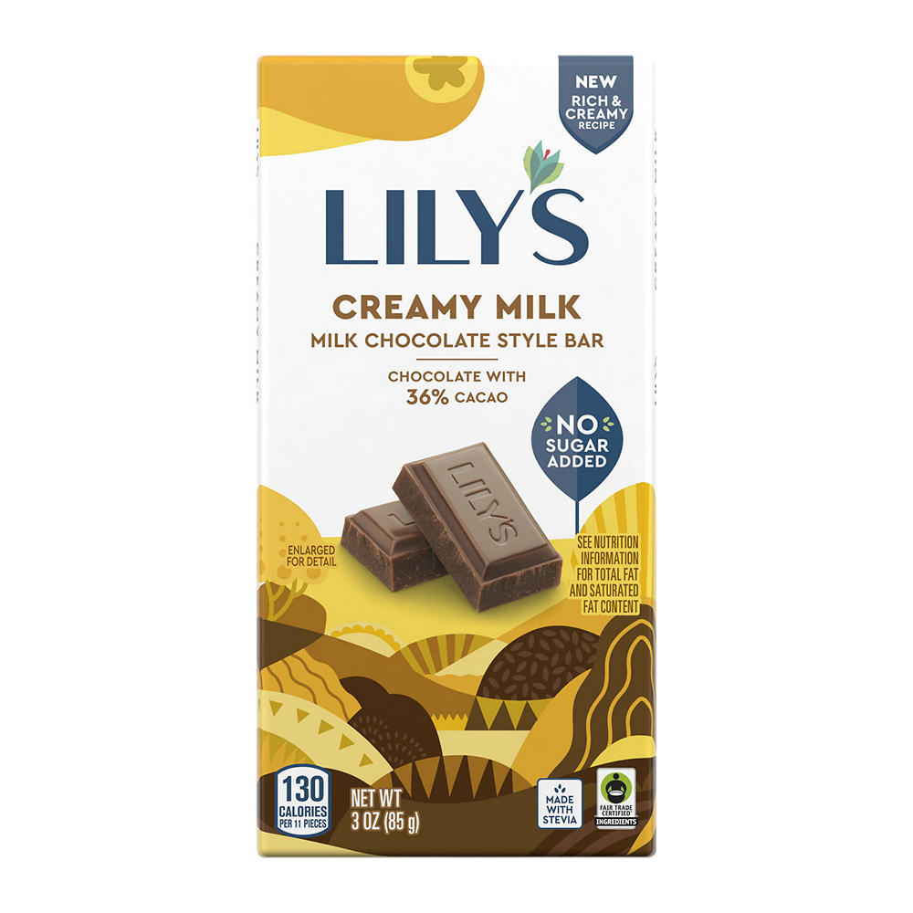 Lily's Creamy Milk Chocolate Style Bar, 3 oz