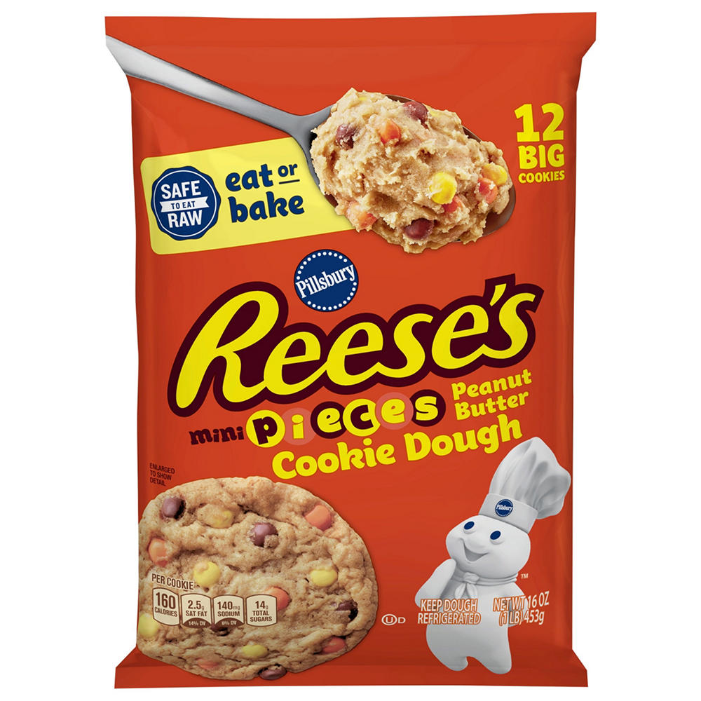 Pillsbury Ready to Eat or Bake Cookie Dough - Reese's Mini Peanut Butter Pieces, 12 ct
