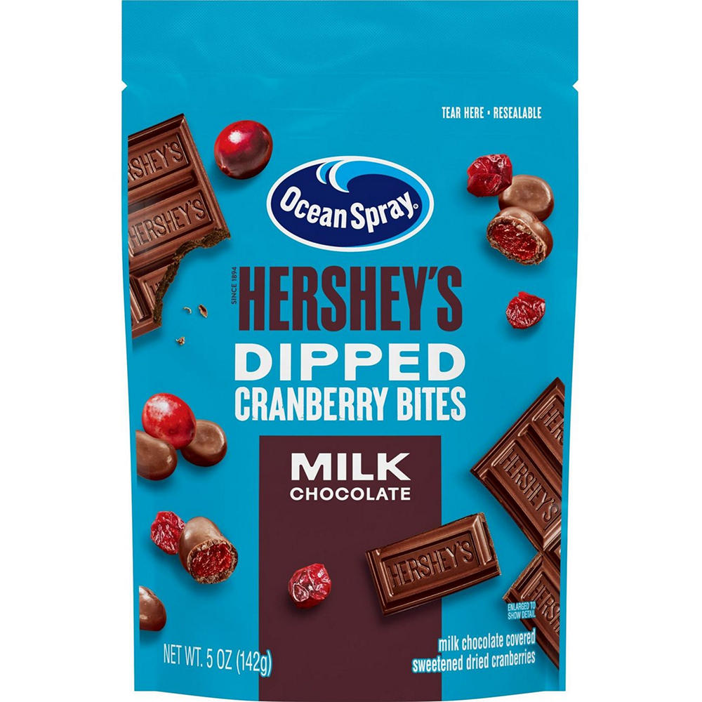 Ocean Spray Hershey's Milk Chocolate Dipped Craisins Cranberry Bites, 5 oz