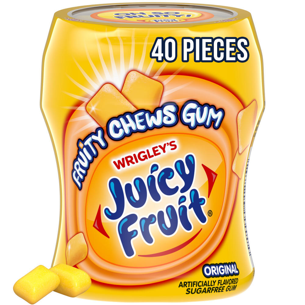 Juicy Fruit Original Chewing Gum Bottle, 40 pc