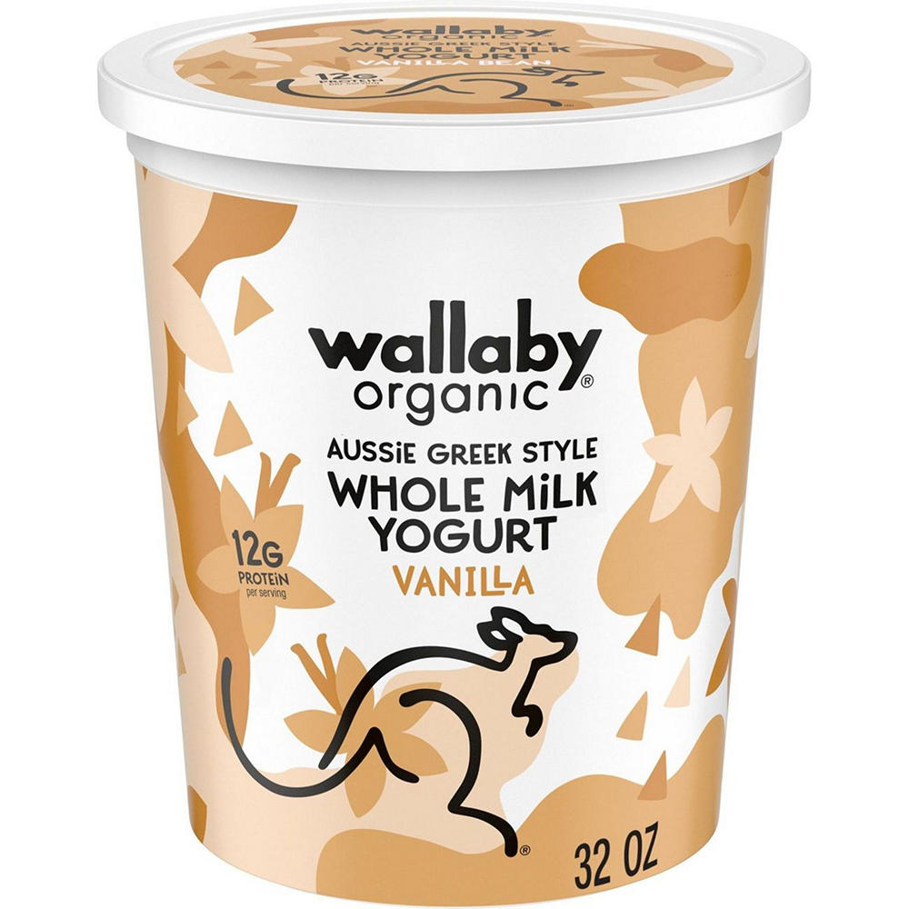 Wallaby Organic Greek Yogurt - Vanilla Bean, 32 oz