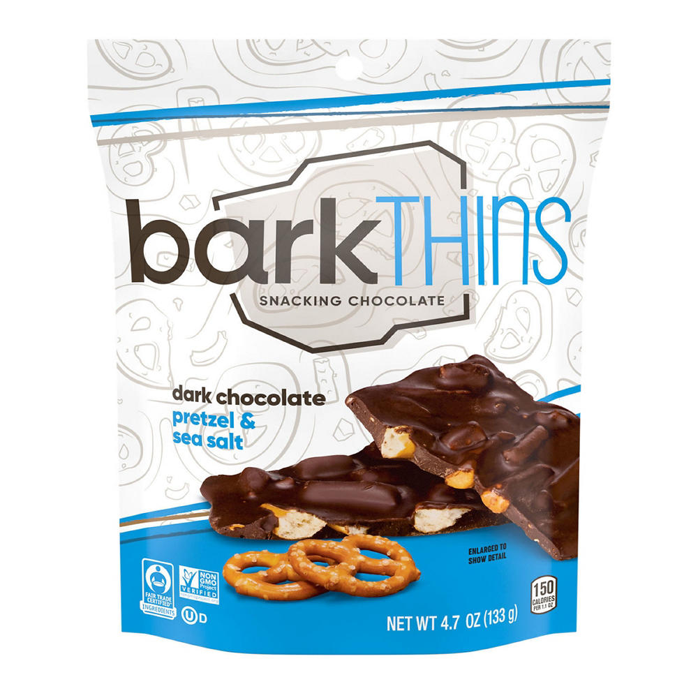 Bark Thins Dark Chocolate Pretzel & Sea Salt Snacking Bars, 4.7 oz