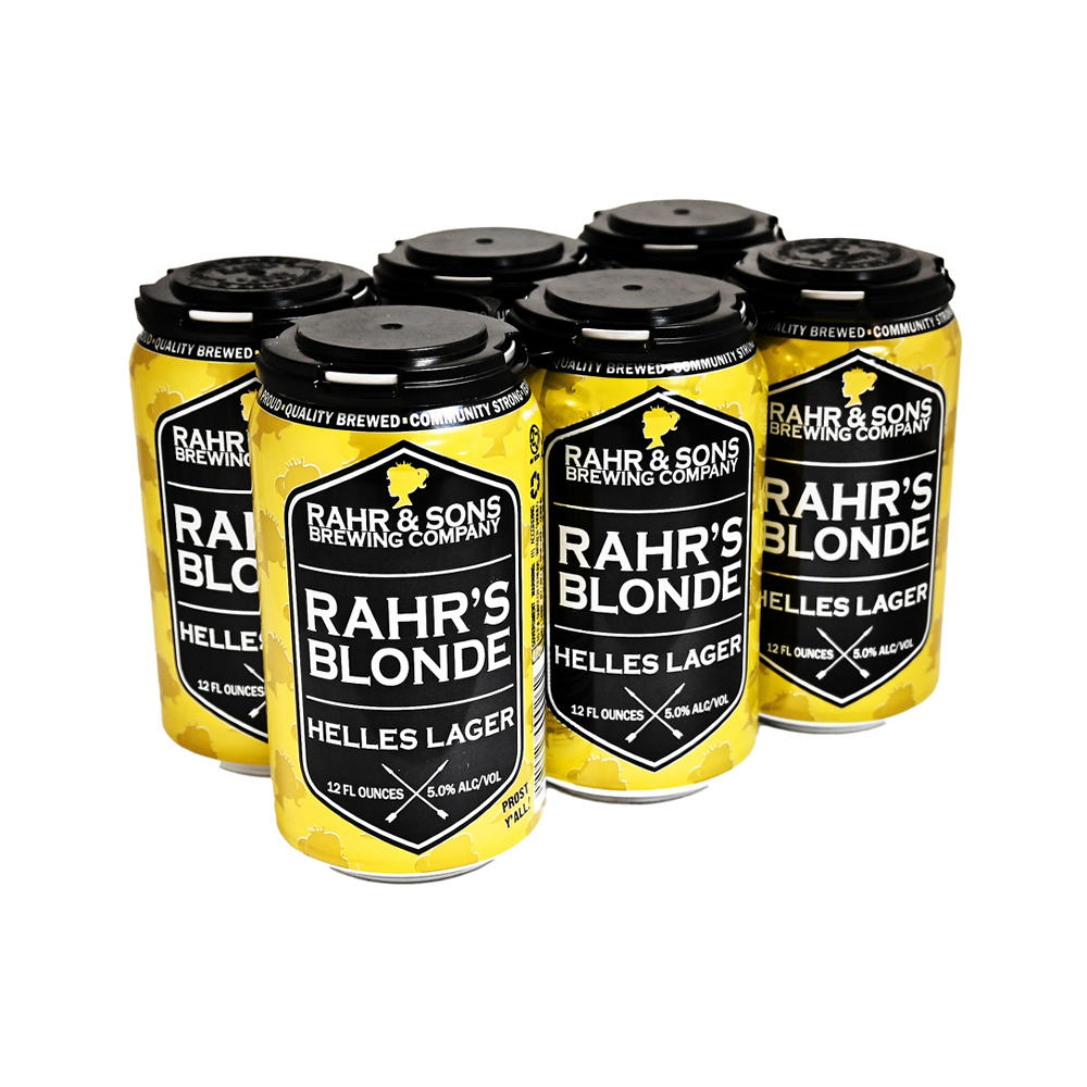 Rahr & Sons Blonde Helles Lager Craft Beer 6 pk Cans, 12 oz