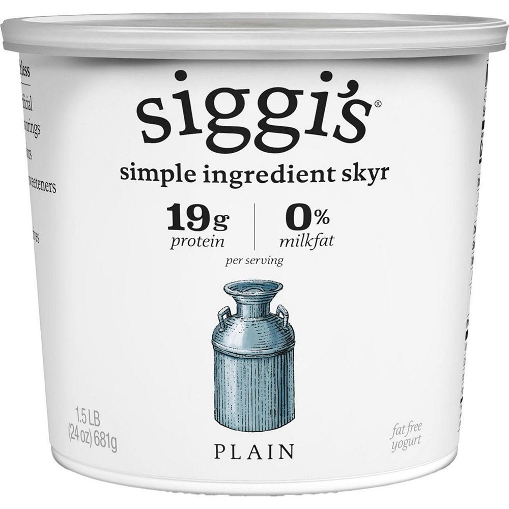 Siggi's Nonfat Strained Icelandic Skyr Yogurt - Plain, 24 oz