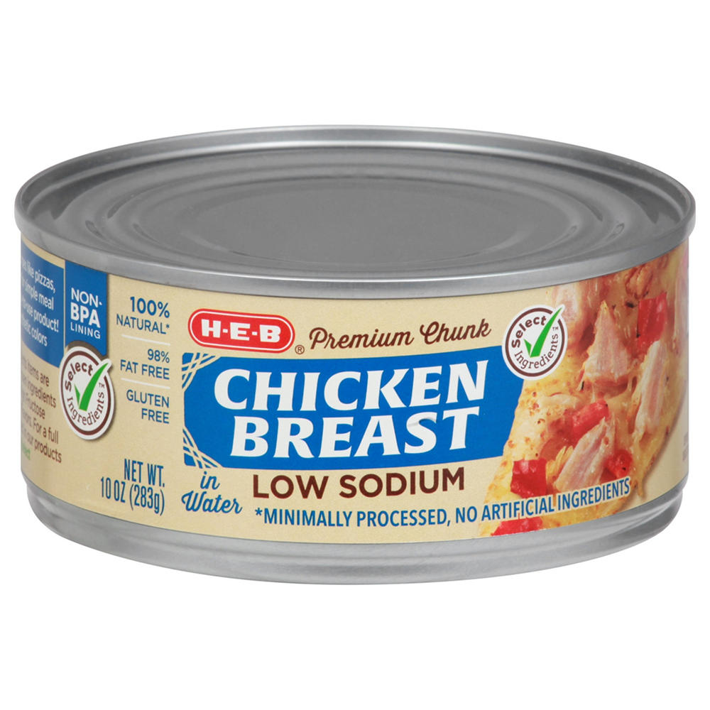 H-E-B Low Sodium Chicken Breast in Water, 10 oz