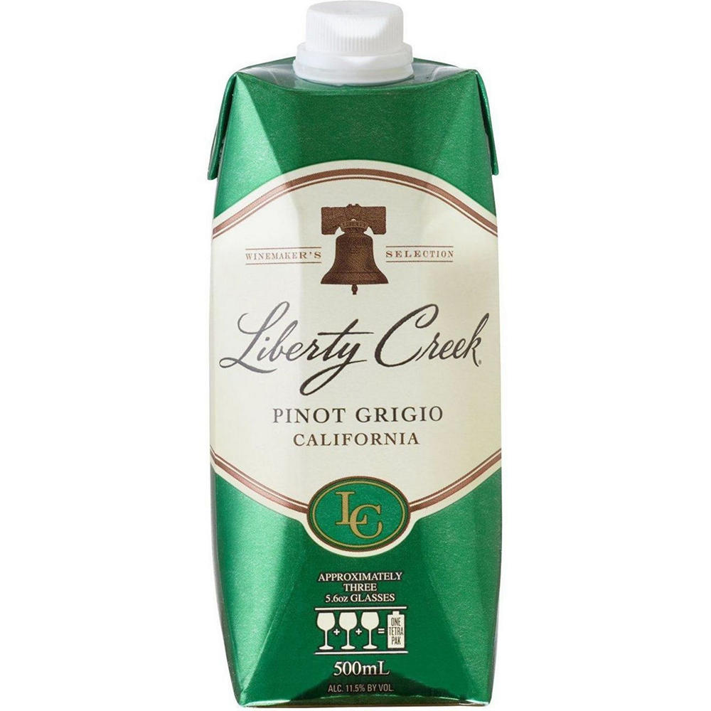 Liberty Creek Pinot Grigio White Wine Tetra, 500 mL