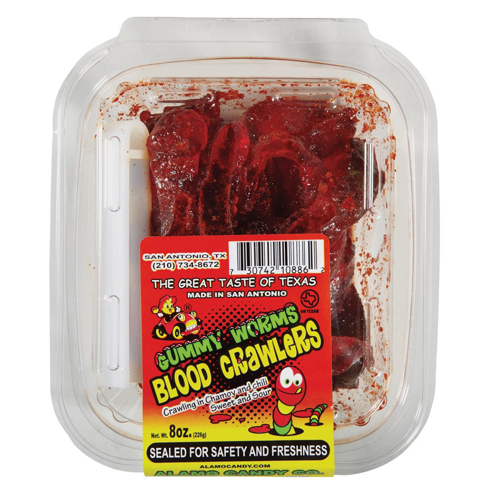 Alamo Candy Co. Gummy Worms Blood Crawlers, 8 oz
