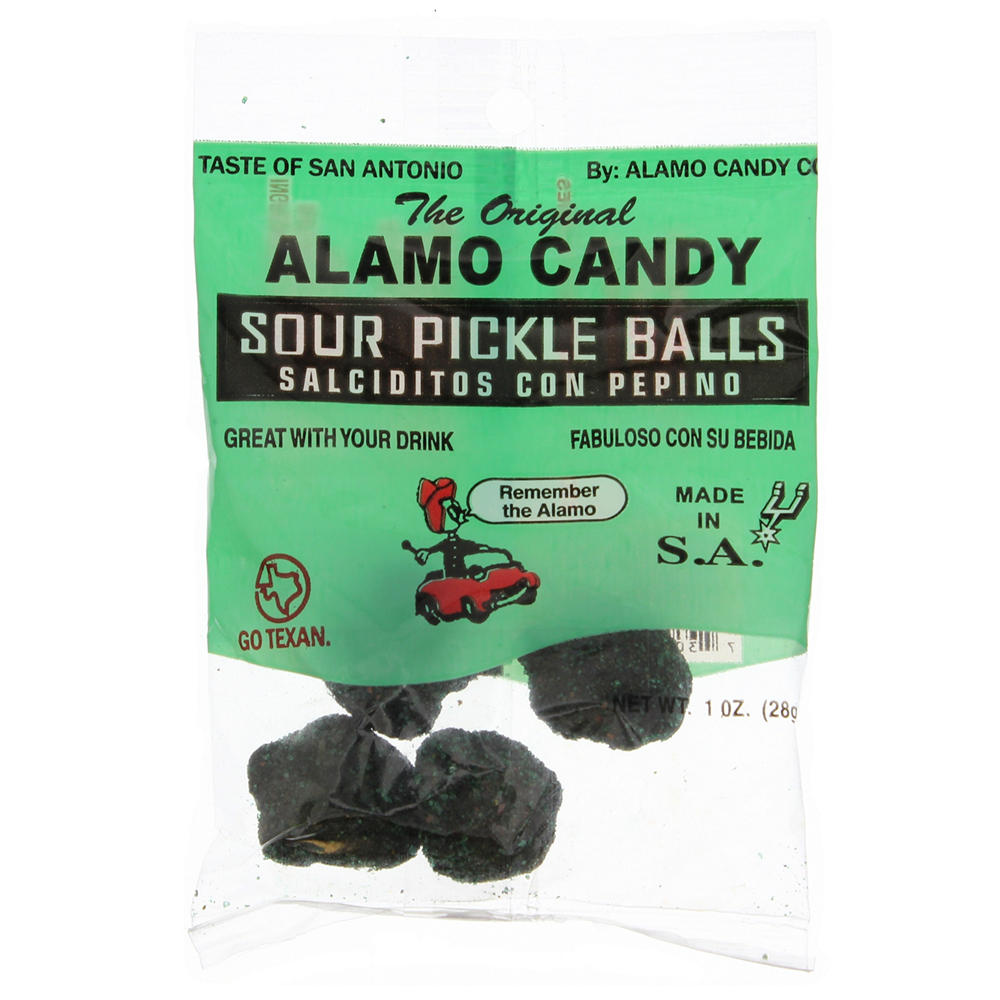 Alamo Candy Co. Sour Pickle Balls, 1 oz