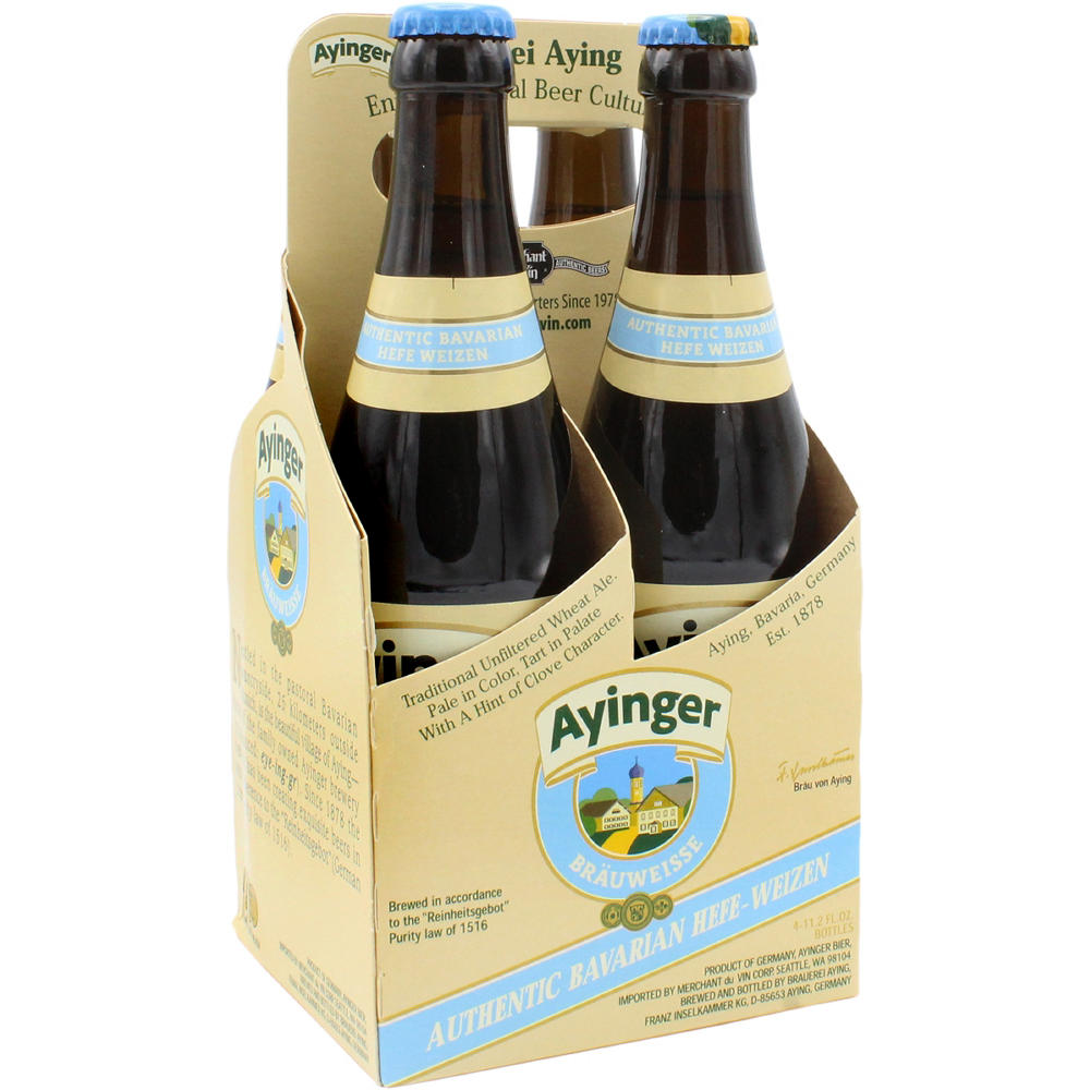 Ayinger Brau Weisse Beer 4 pk Bottles, 11.2 oz