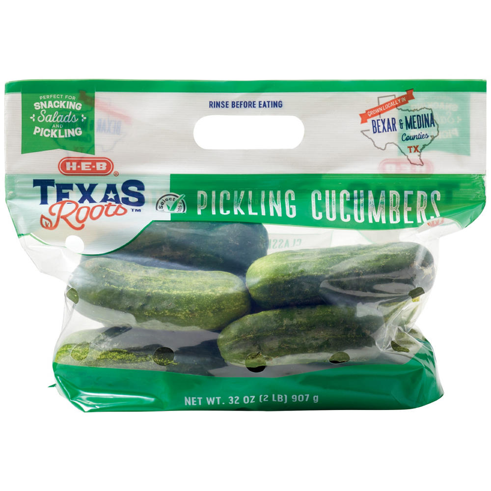 H-E-B Texas Roots Fresh Pickling Cucumbers, 2 lb bag