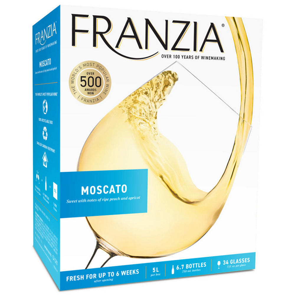 Franzia Moscato California Box White Wine, 5 L