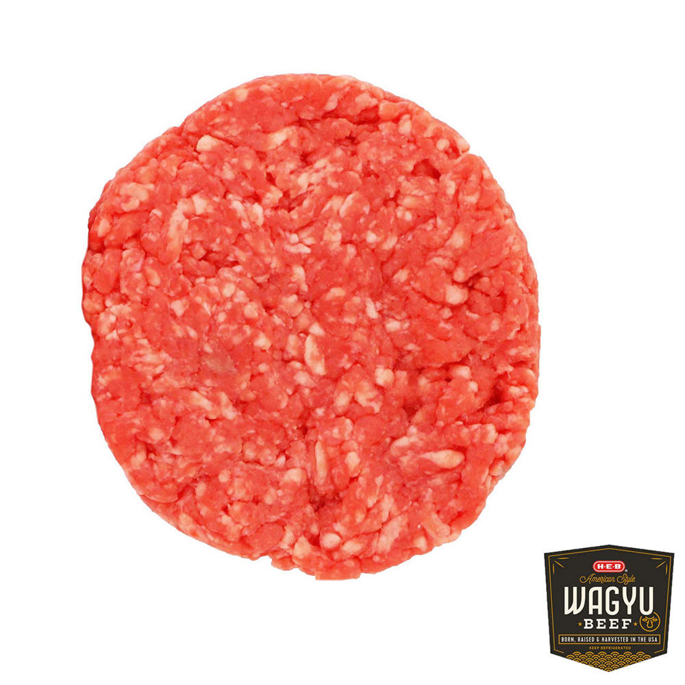 H-E-B American Style Wagyu Beef Burger Patty, Avg. 0.9317 lb