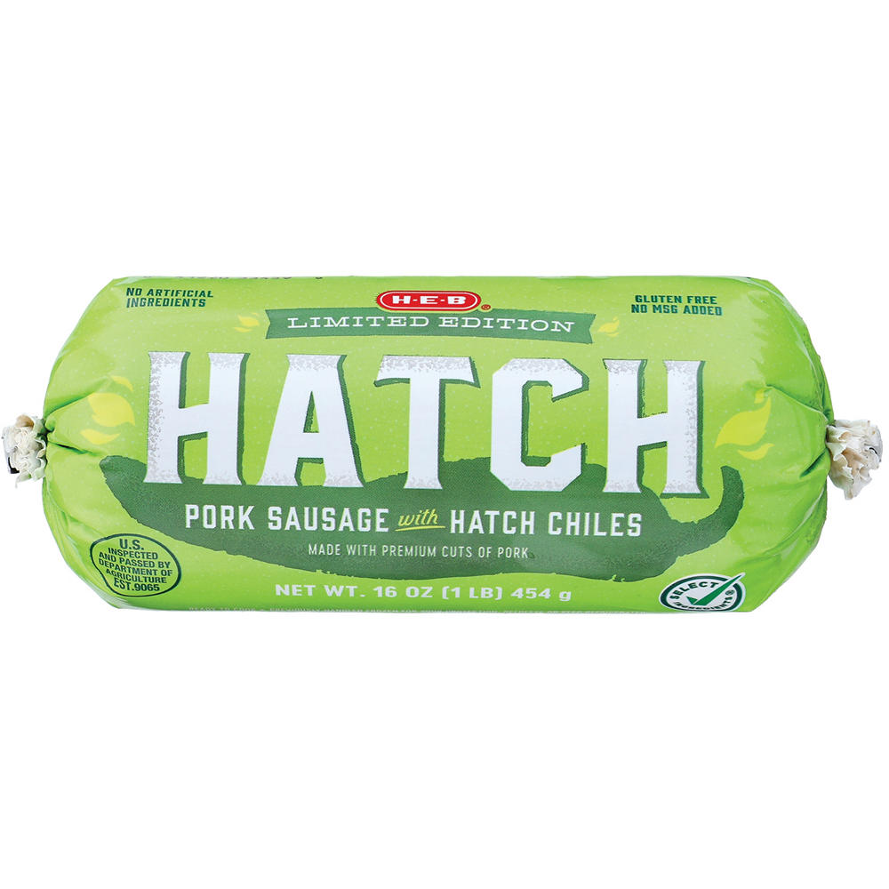 H-E-B Pork Breakfast Sausage - Hatch Chile, 16 oz