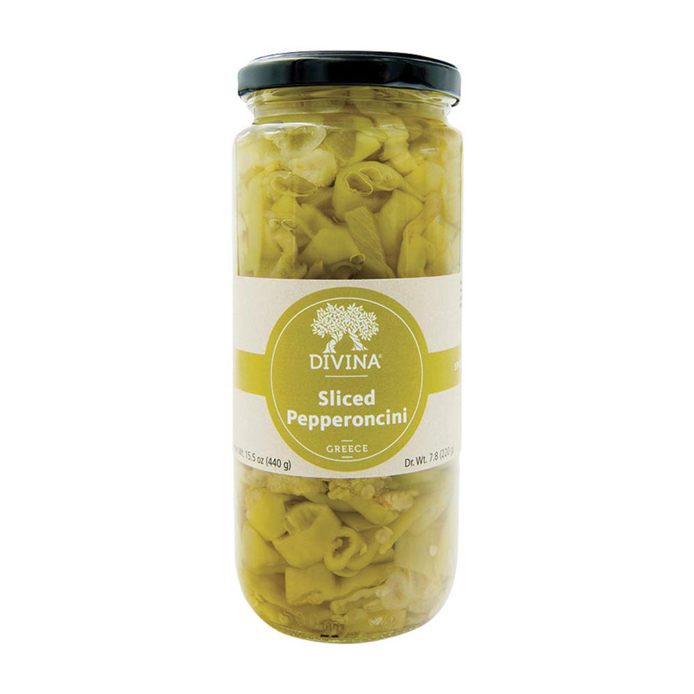 Divina Sliced Pepperoncini, 15.5 oz