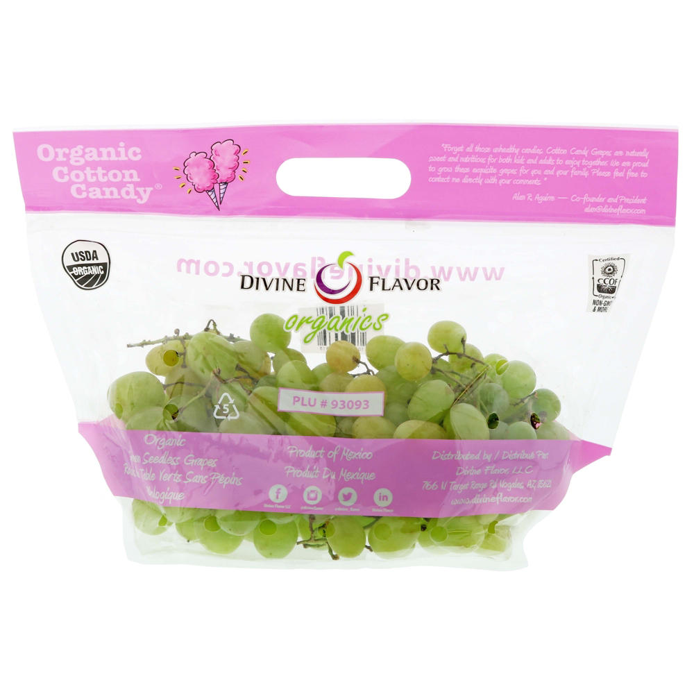 Fresh Organic Cotton Candy Grapes, Avg. 1.3 lbs