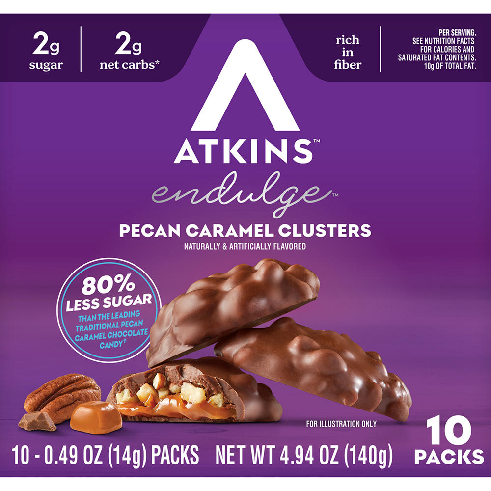 Atkins Endulge Treats - Pecan Caramel Clusters, 10 pk