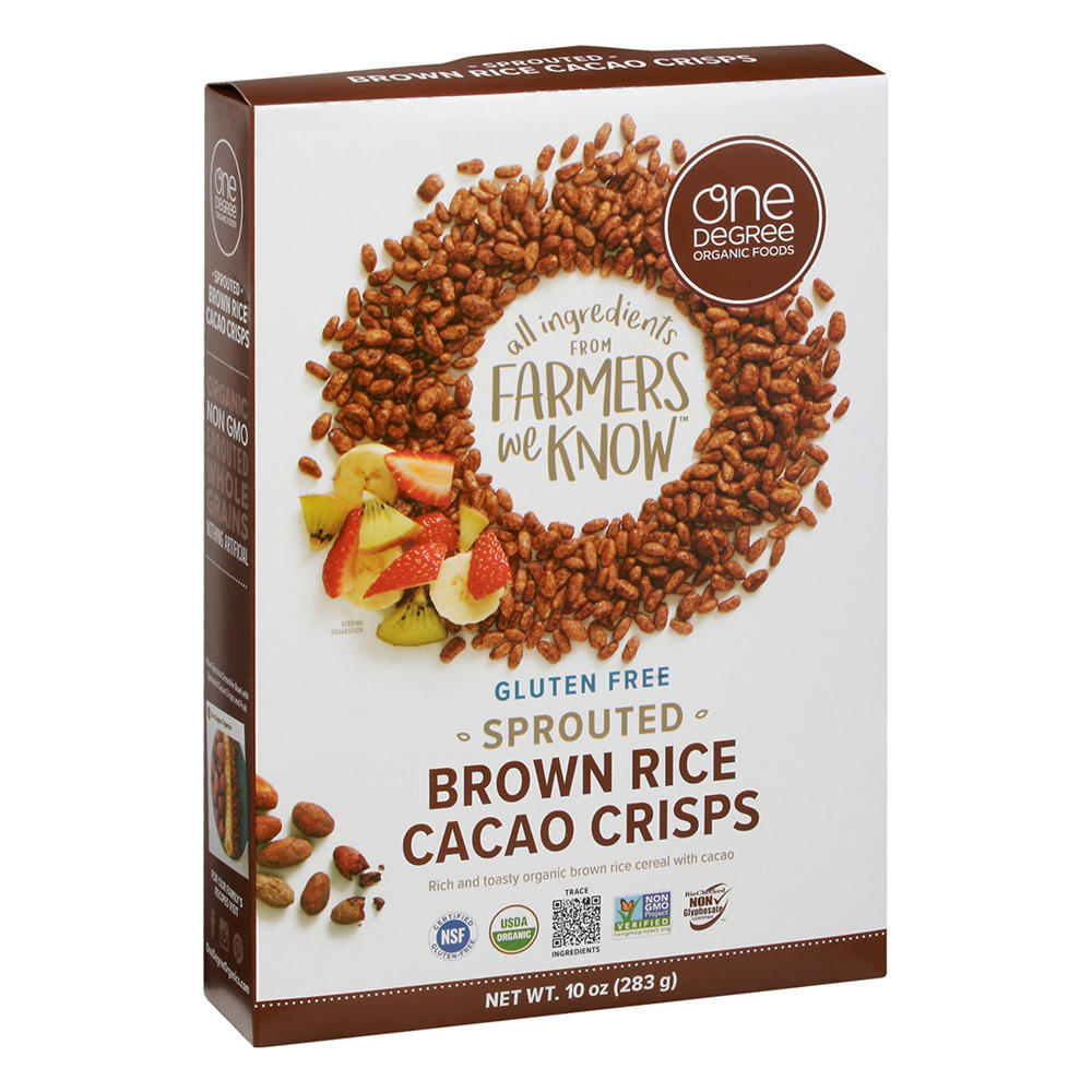 One Degree Organic Foods Rice Cacao Crisps Cereal, 10 oz