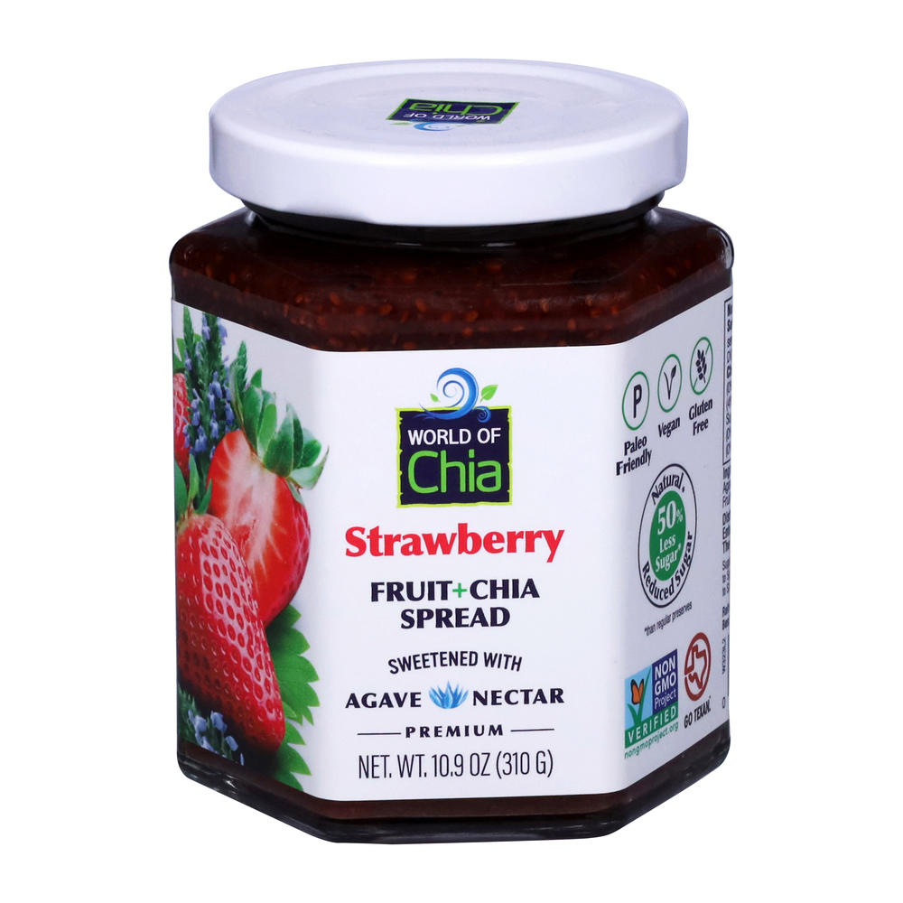 World of Chia Strawberry Fruit Spread, 10.9 oz
