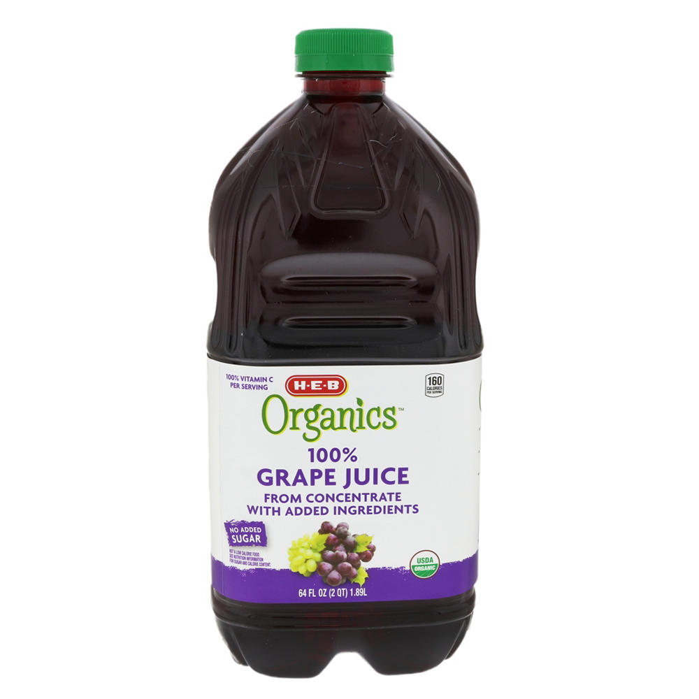H-E-B Organics 100% Grape Juice, 64 oz