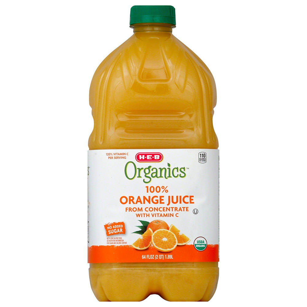H-E-B Organics 100% Orange Juice, 64 oz