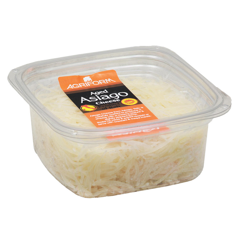 Agriform Asiago Aged Shredded Cheese, Avg. 0.3 lb