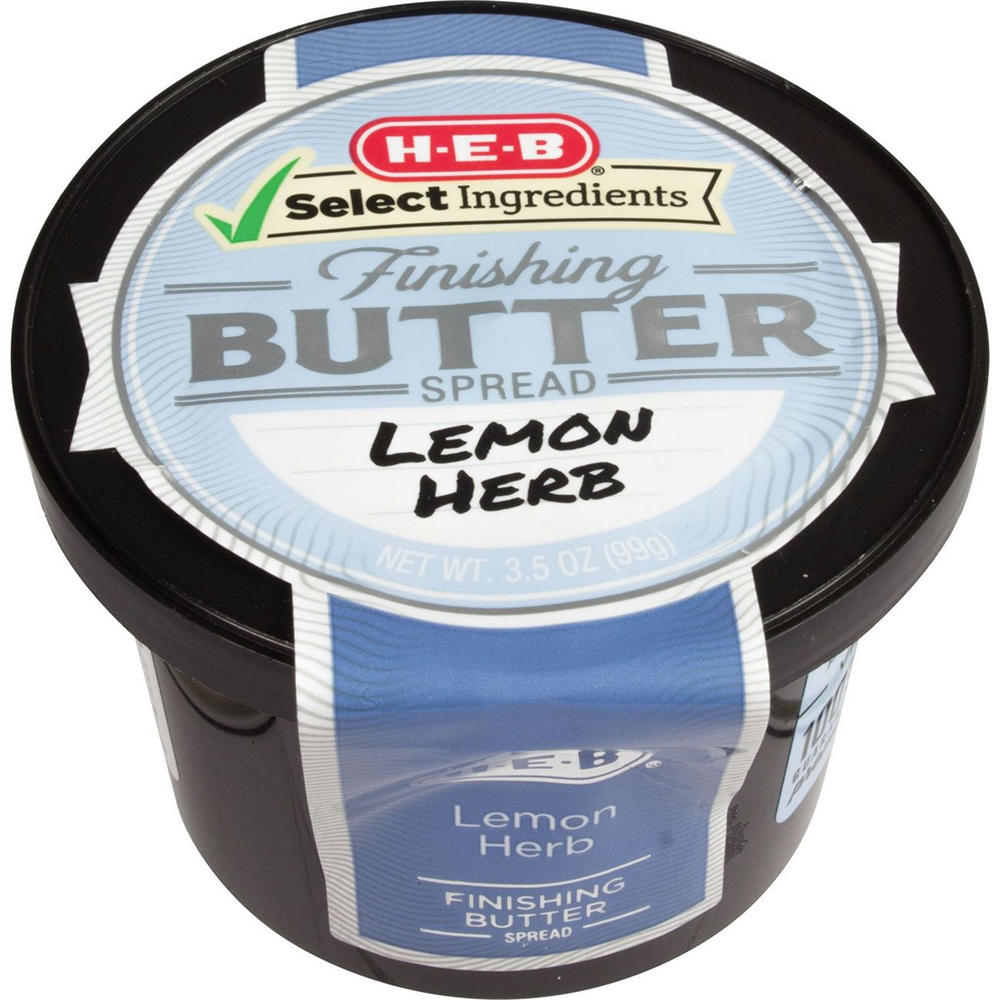H-E-B Lemon Herb Finishing Butter Spread, 3.5 oz