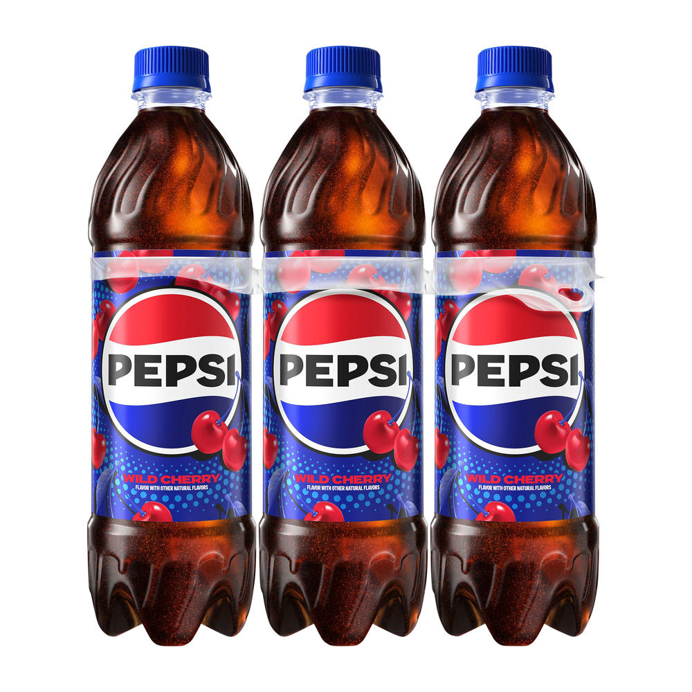 Pepsi Wild Cherry Soda Soft Drink 6 pk Bottles, 16.9 oz