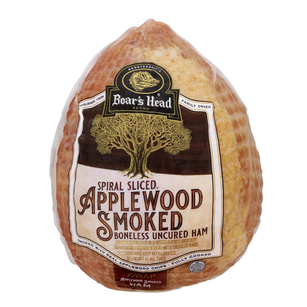 Boar's Head Spiral Sliced Applewood Smoked Boneless Uncured Ham, lb