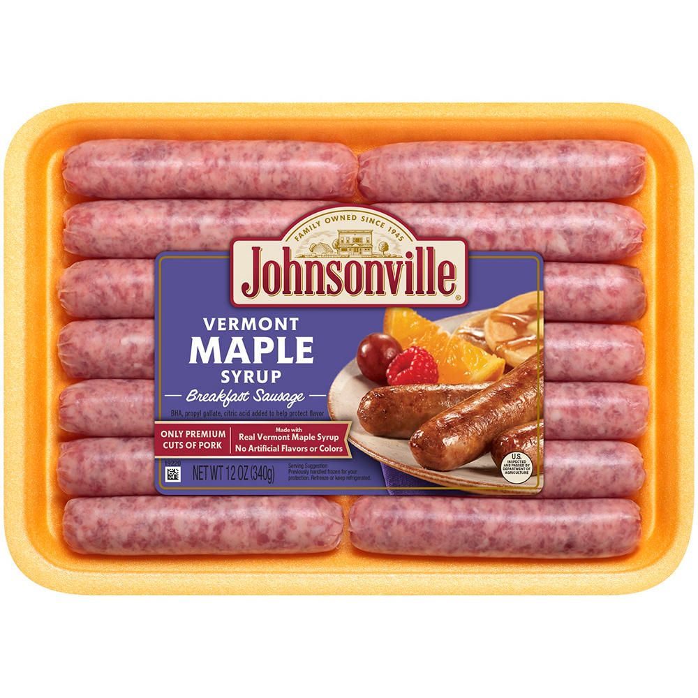 Johnsonville Vermont Maple Syrup Breakfast Sausage Links, 12 oz