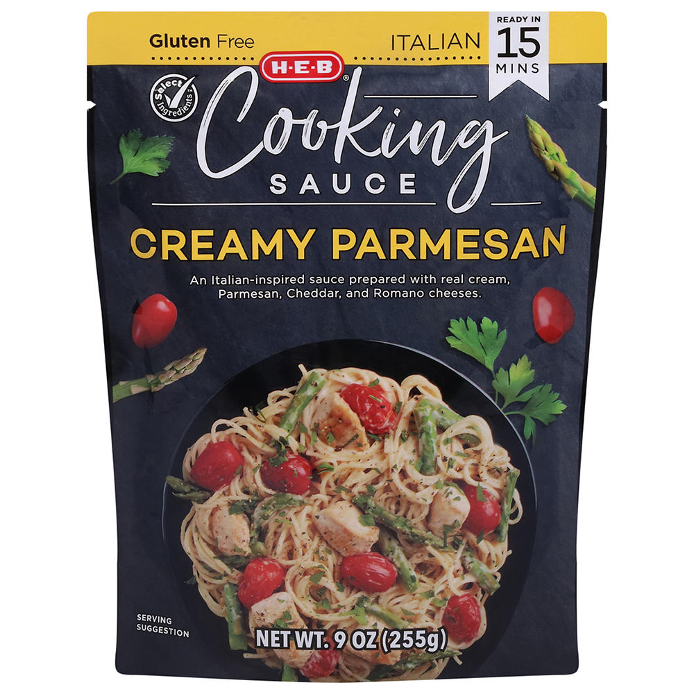 H-E-B Cooking Sauce - Creamy Parmesan, 9 oz