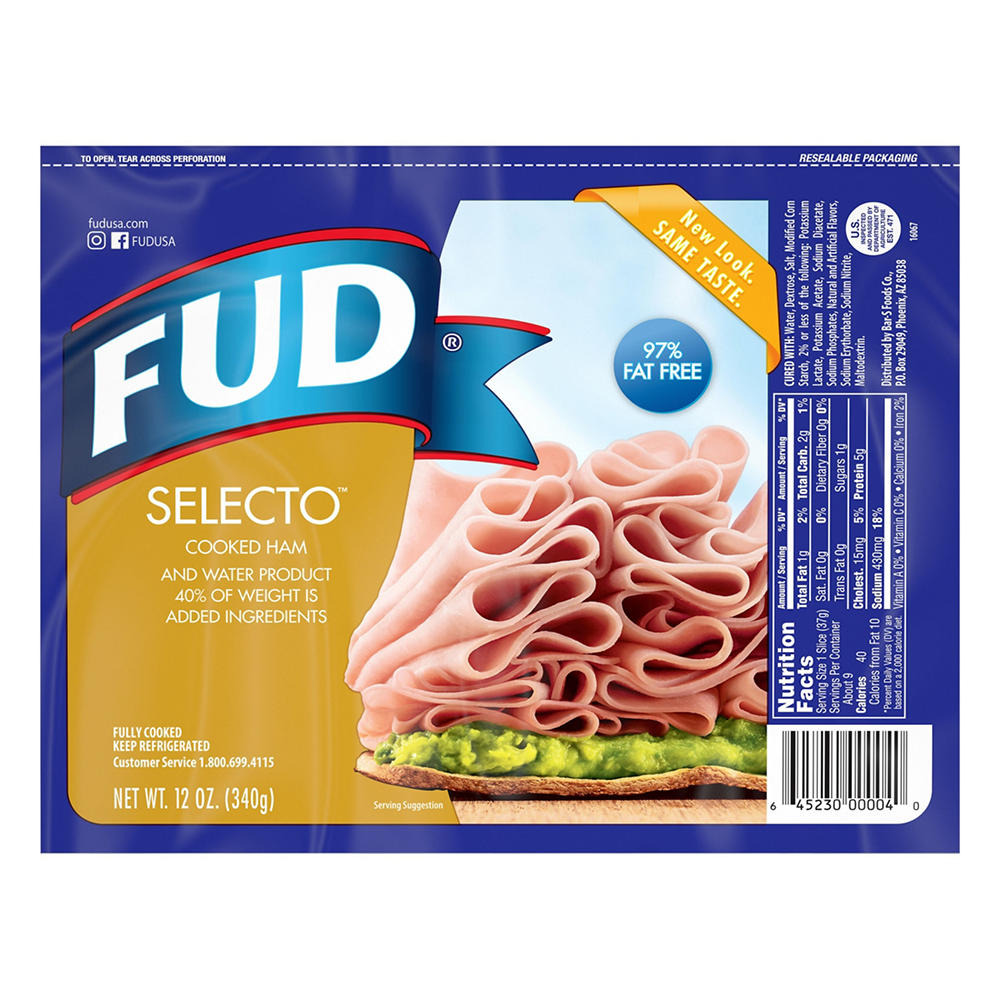 FUD Cooked Ham, 12 oz