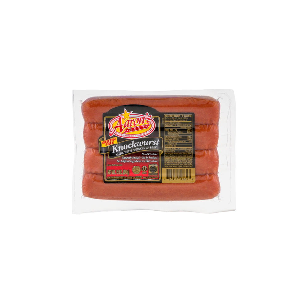 Aaron's Best Kosher Knockwurst, 12 oz