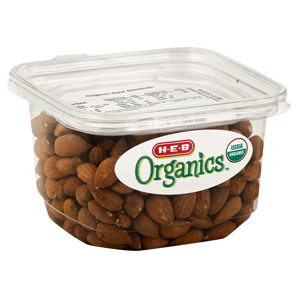 H-E-B Organics Raw Almonds, 9.5 oz