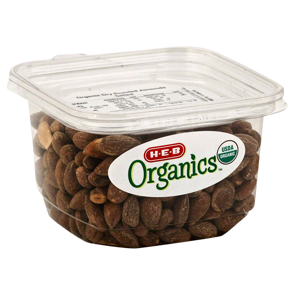 H-E-B Organics Salted Dry Roasted Almonds, 9.5 oz