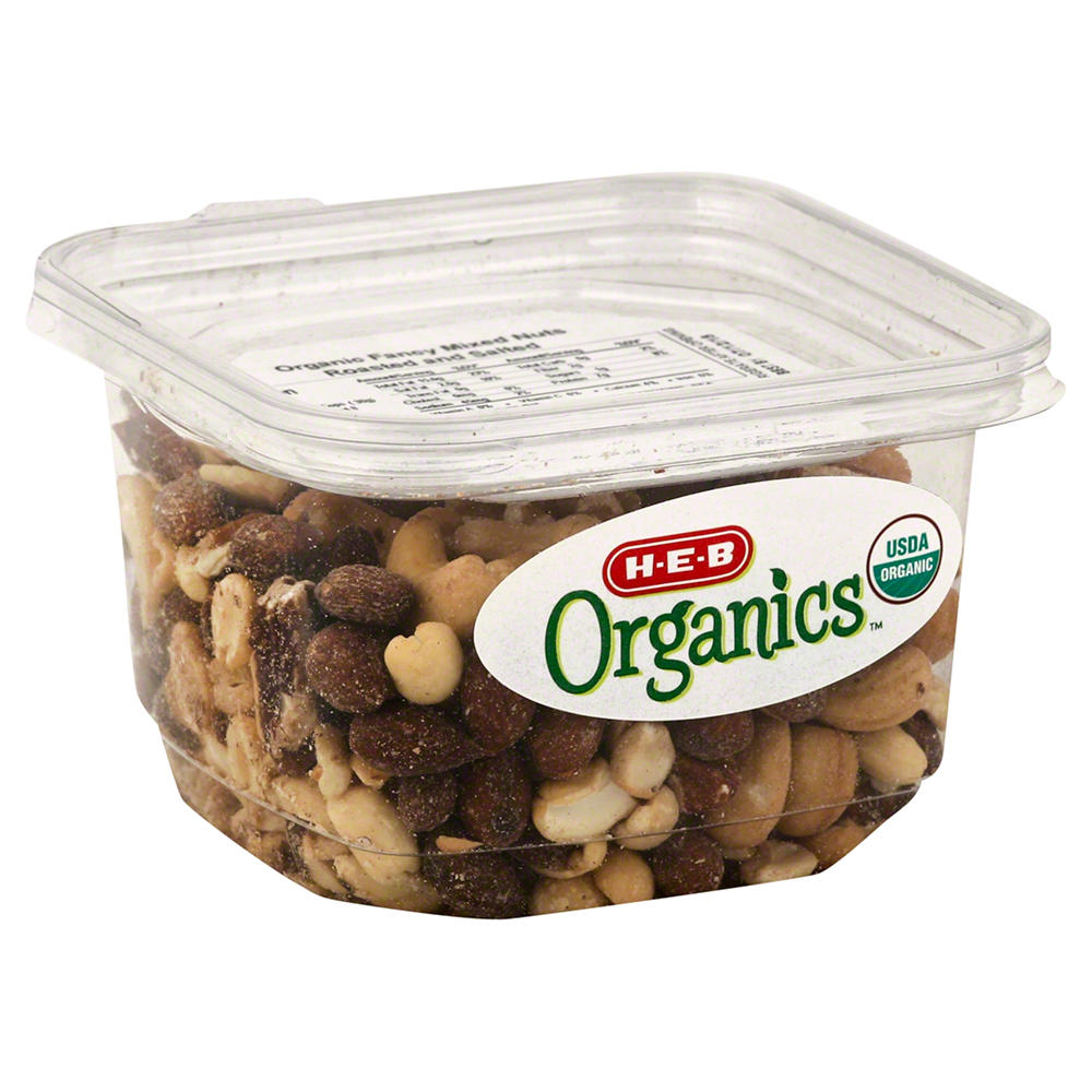 H-E-B Organics Salted Roasted Fancy Mixed Nuts, 8.5 oz