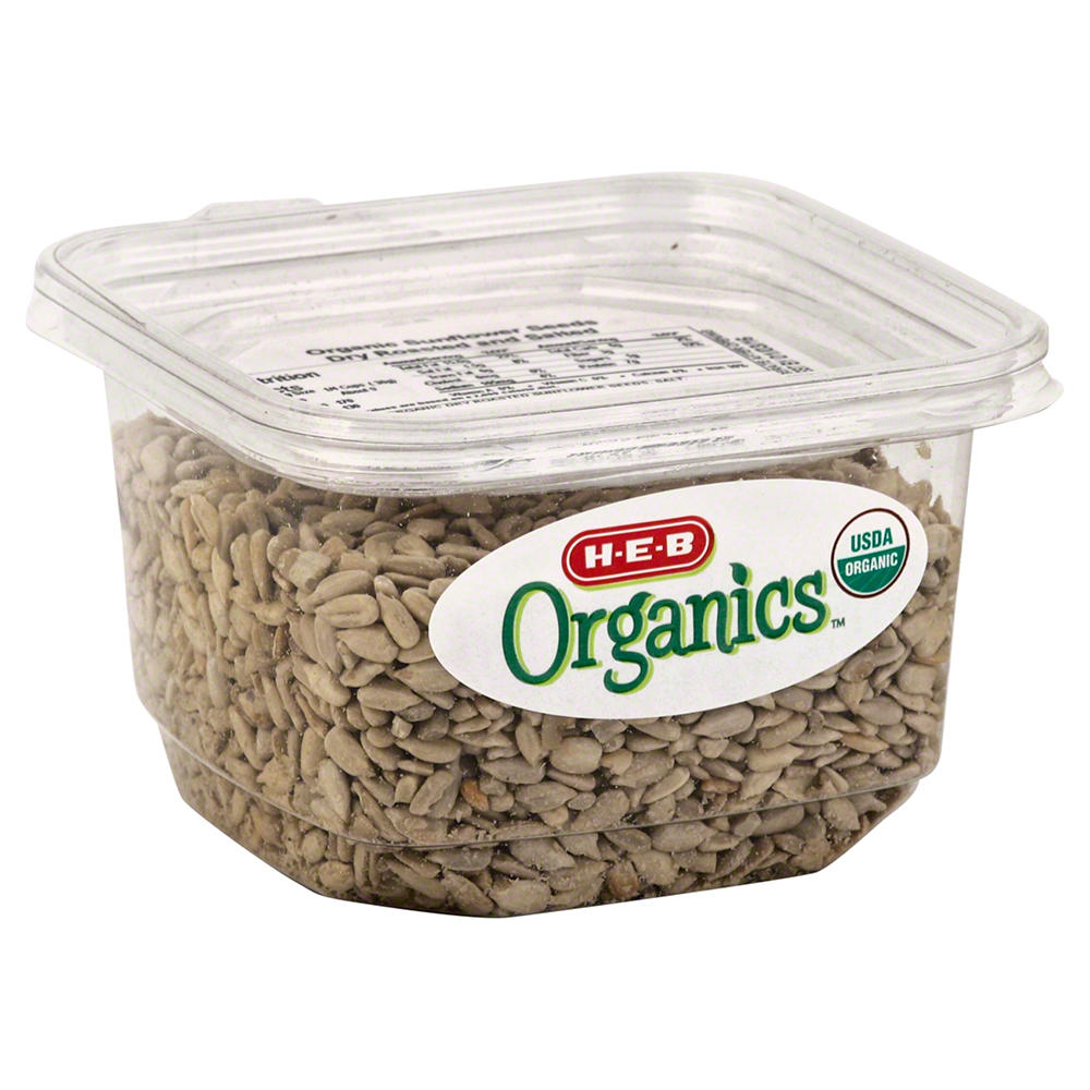 H-E-B Organics Salted Dry Roasted Sunflower Seeds, 9.5 oz