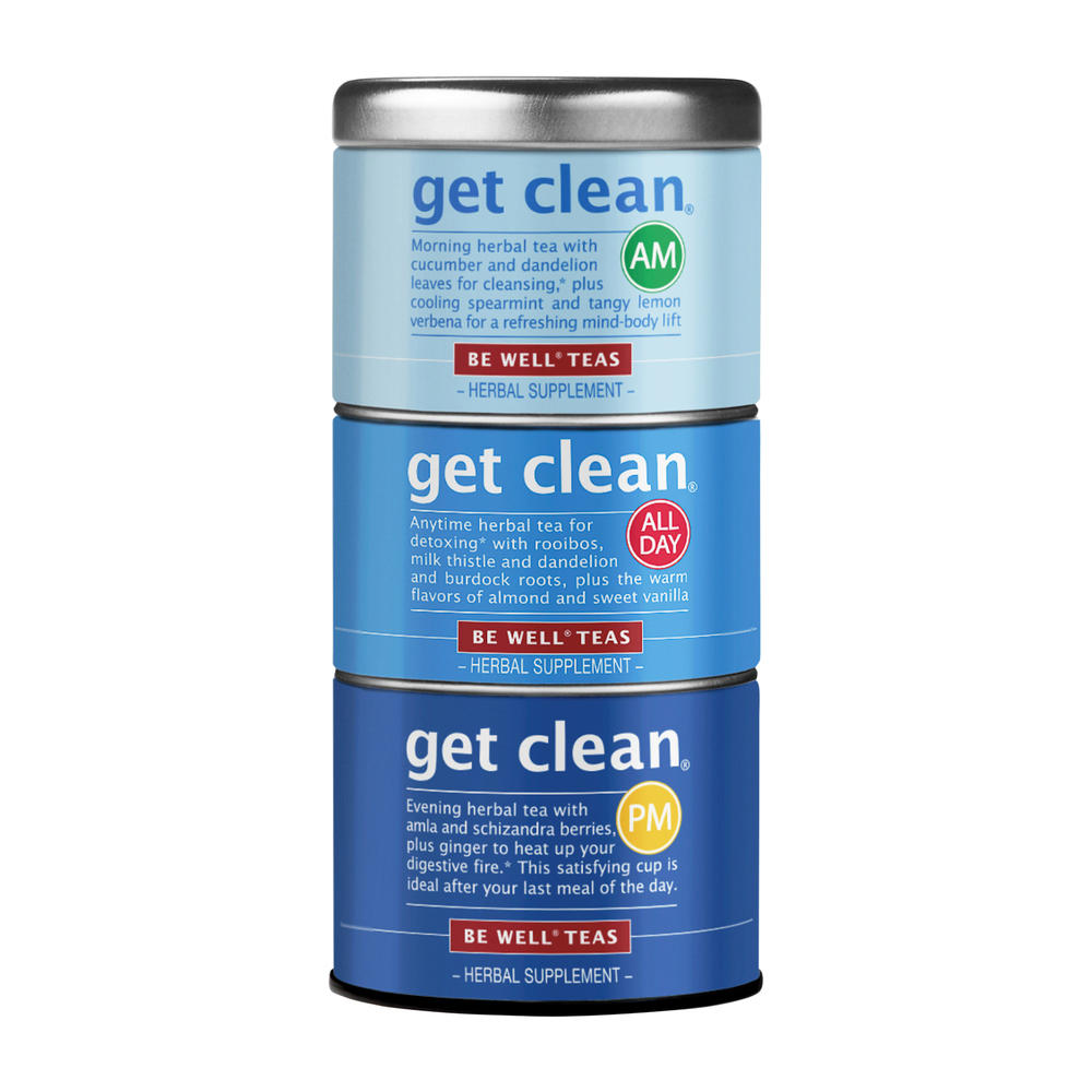 The Republic of Tea Get Clean Stackable Tins, 42 ct
