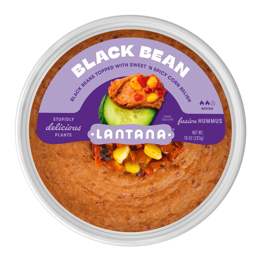 Lantana Black Bean Hummus with Sweet N Spicy Corn Relish, 10 oz