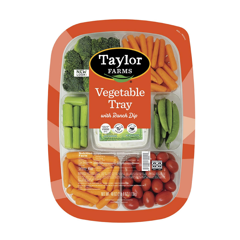 Taylor Farms Vegetable Tray with Dip, 40 oz