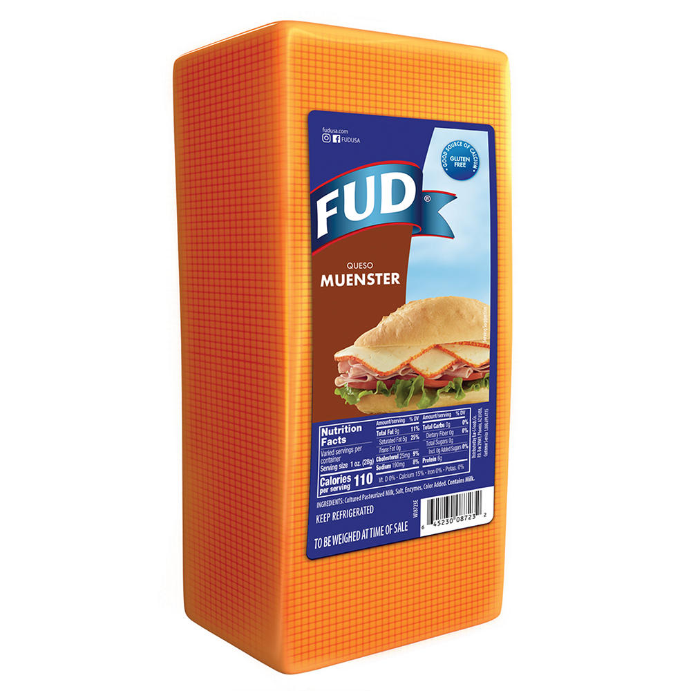 FUD Muenster Cheese, Custom Sliced, lb