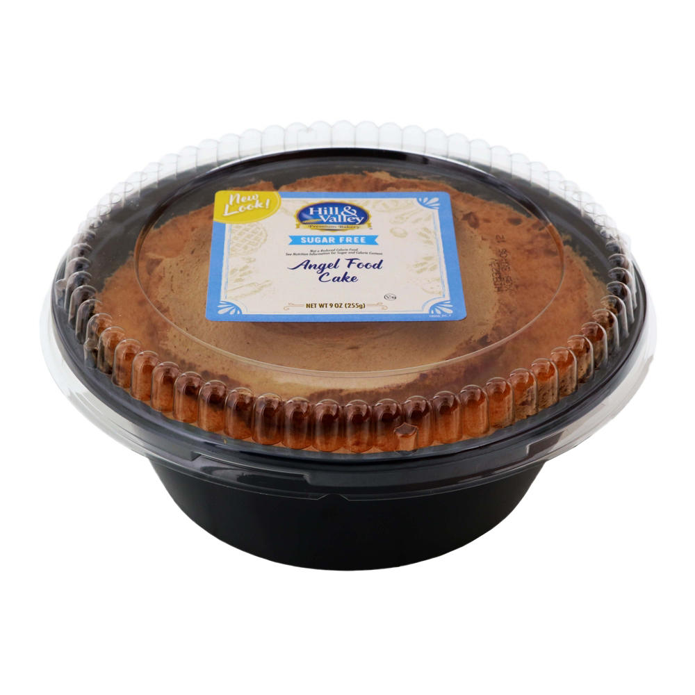 Hill & Valley Premium Bakery Sugar Free Angel Food Cake, 9 oz