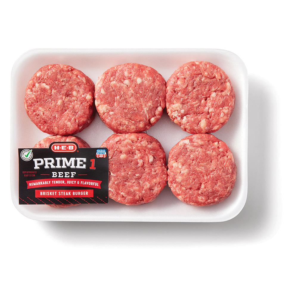 H-E-B Prime 1 Beef Sliders - Brisket Steak, Avg. 0.82 lb