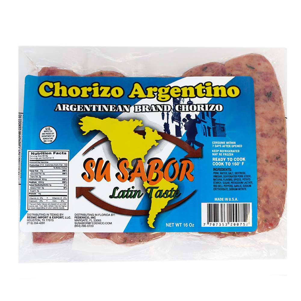Su Sabor Chorizo Argentino, 16 oz