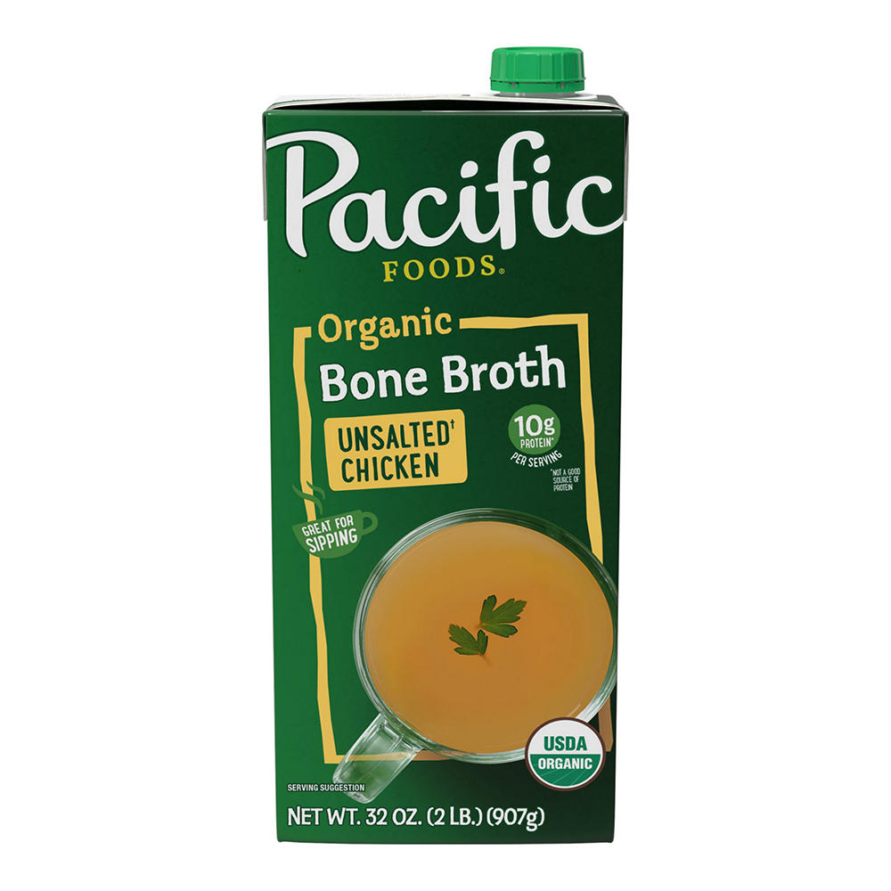 Pacific Foods Organic Unsalted Chicken Bone Broth, 32 oz