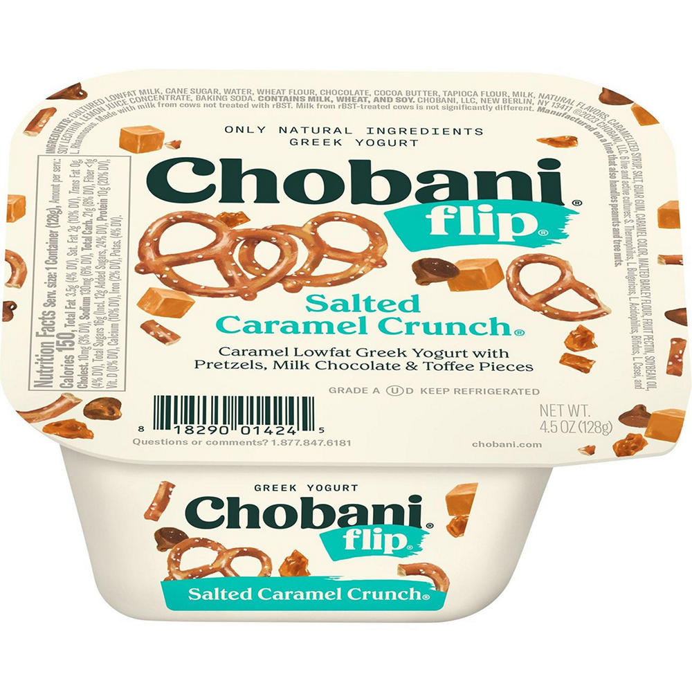 Chobani Flip Low-Fat Salted Caramel Crunch Greek Yogurt, 4.5 oz
